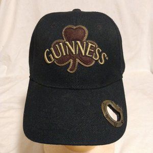 GUINNESS BEER Hat W/Bottle Opener Trucker Strap back Baseball Cap Black Brown